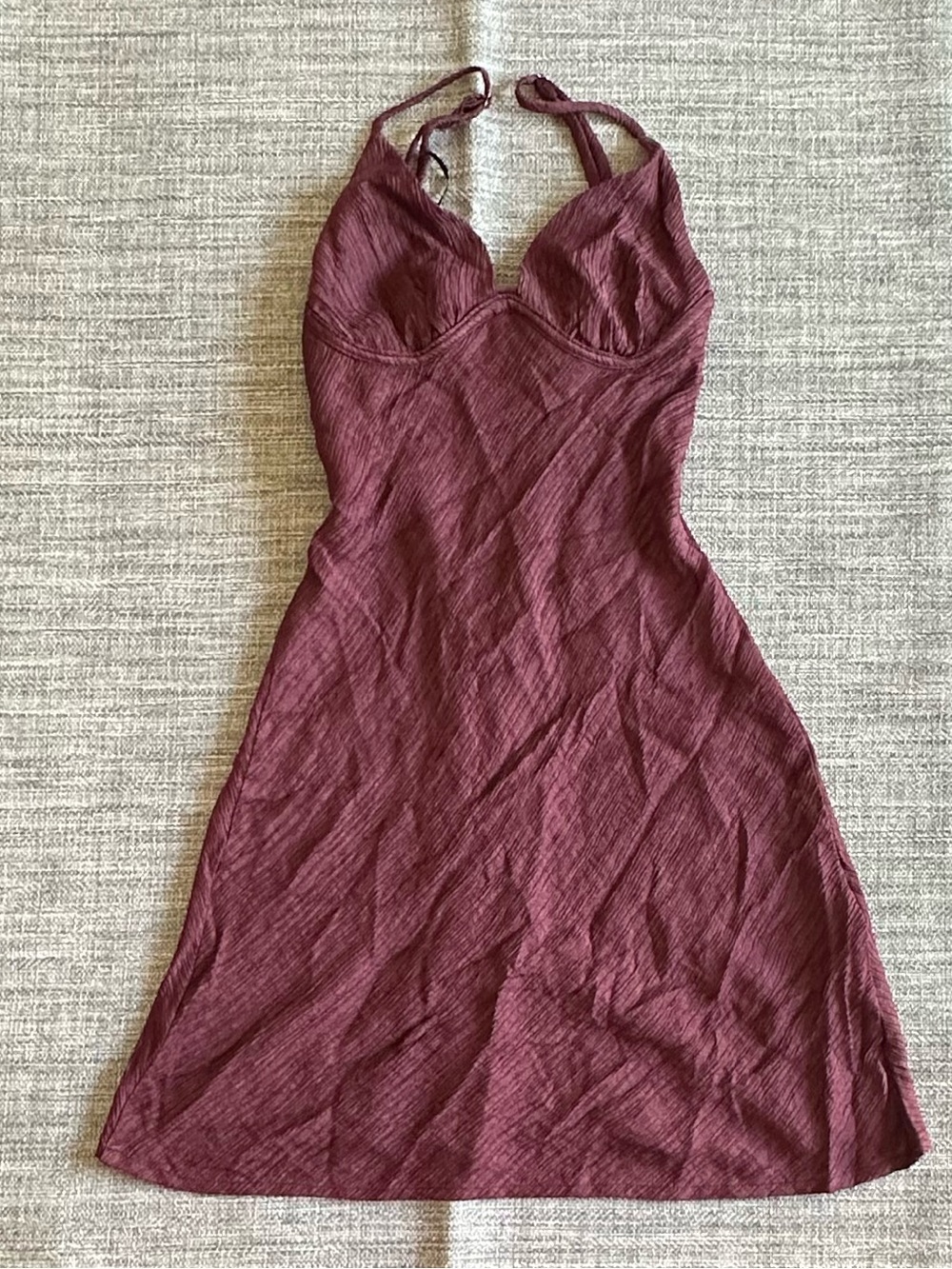 Princess Polly Burgundy Halter Mini Dress Sz 4